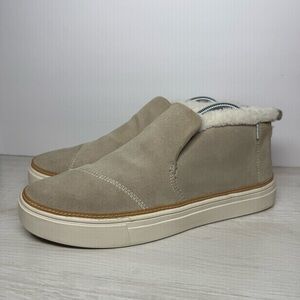 Toms Women’s Paxton Cobblestone Suede Faux Fur Slip-On Chukka Boots Size 9
